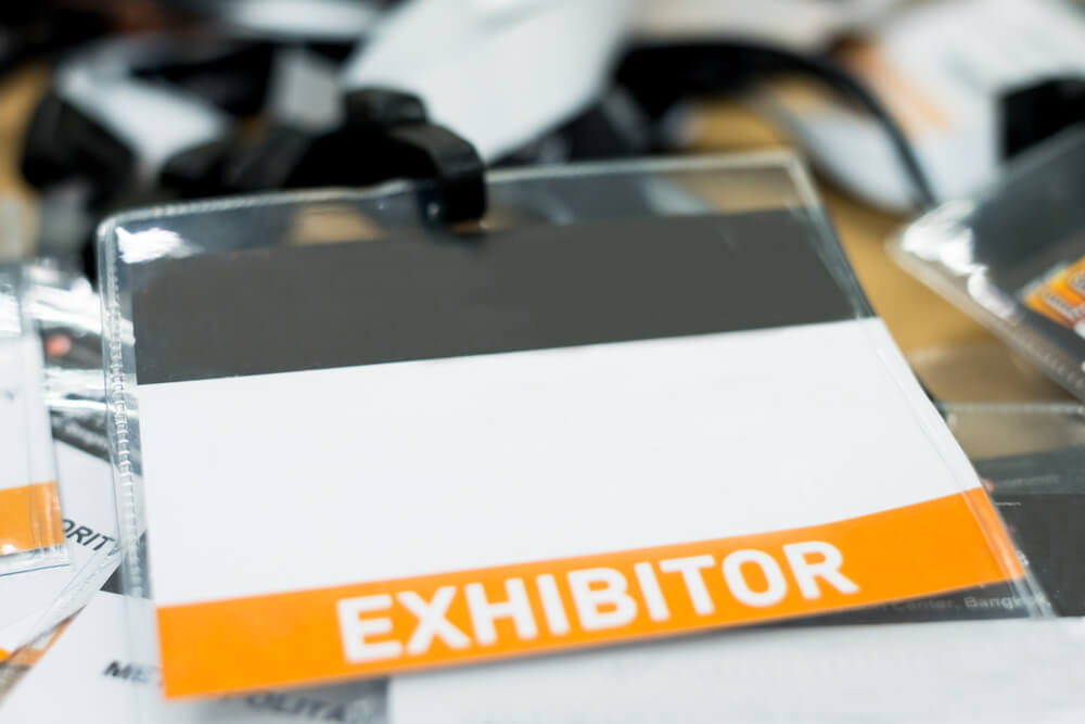 exhibitor tags may be needed to host a trade show