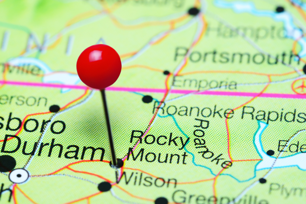 Rocky Mount Pinned on Map