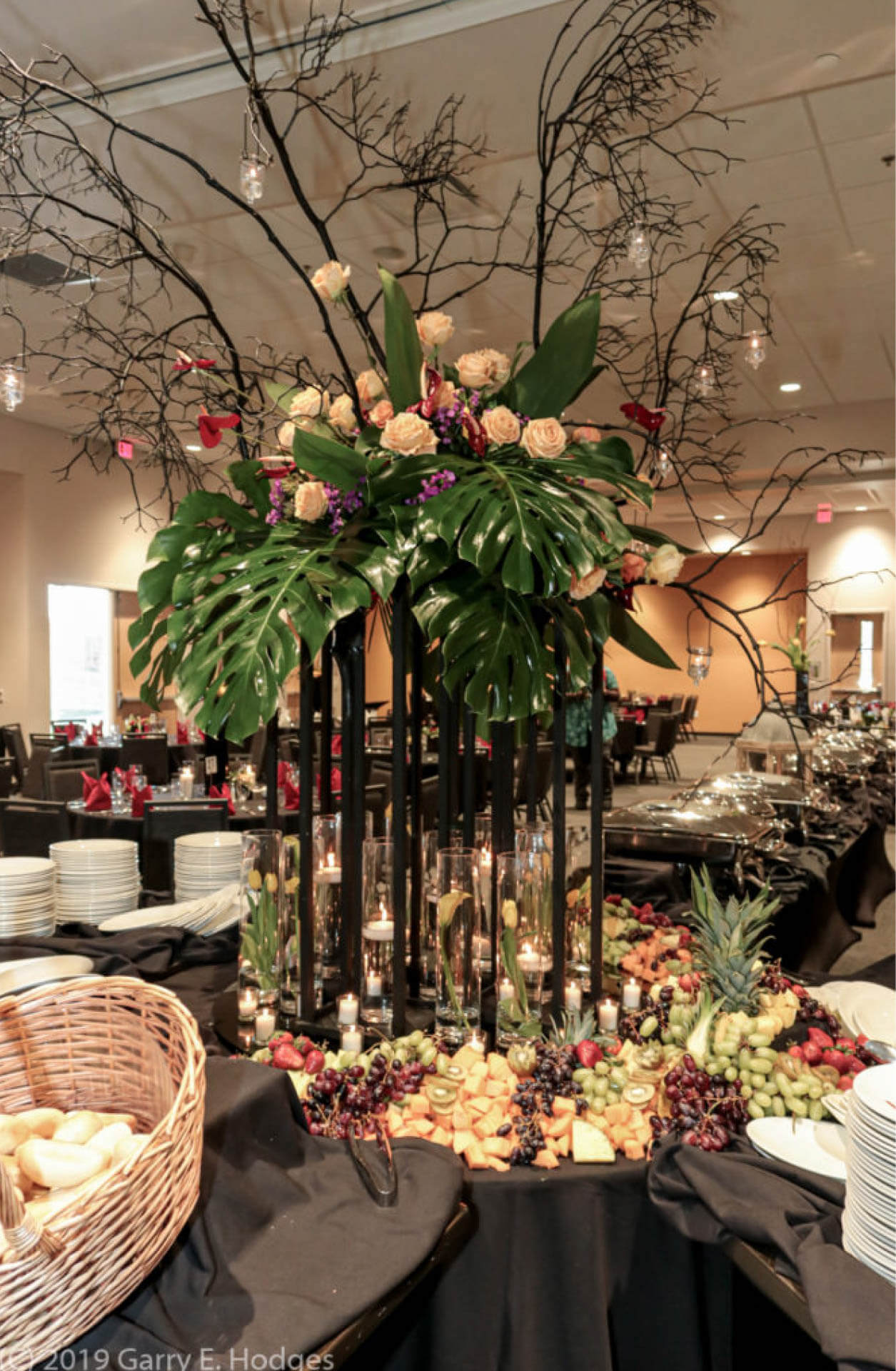 fruit display and decorations at Rocky Mount Event Center